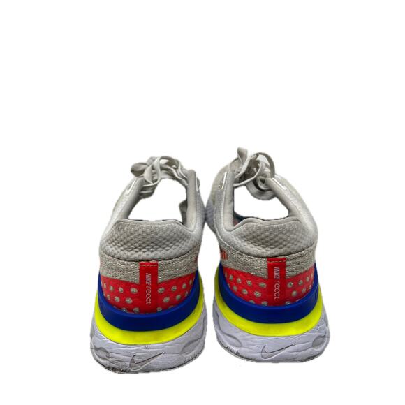 Nike React Infinity Run Flyknit 3 Prem White Volt Racer Blue - Picture 5 of 7